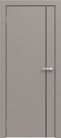 Межкомнатная дверь эмалированная Эмаль Line 01 (чёрный молдинг) цвет капучино