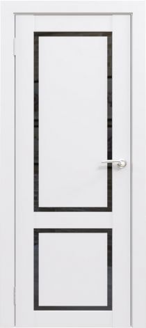 Межкомнатная дверь Flash Eco Classic 02 (парящая филёнка), чёрное стекло