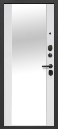 Входная дверь квартирная Протея Зеркало Эмалит белый