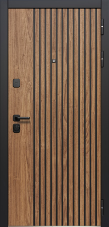 Входная дверь квартирная Luxor 2МДФ Рейка Зеркало