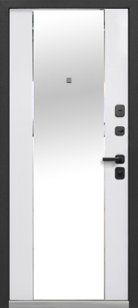 Входная дверь квартирная Luxor 2МДФ Рейка Зеркало